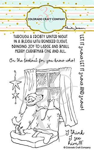 Colorado Craft Company AJ527 Clear Stamp Colorado transparenter Stempel auf der Aussichtsseite, Photopolymer, On the Lookout-by Anita Jeram von Colorado Craft Company
