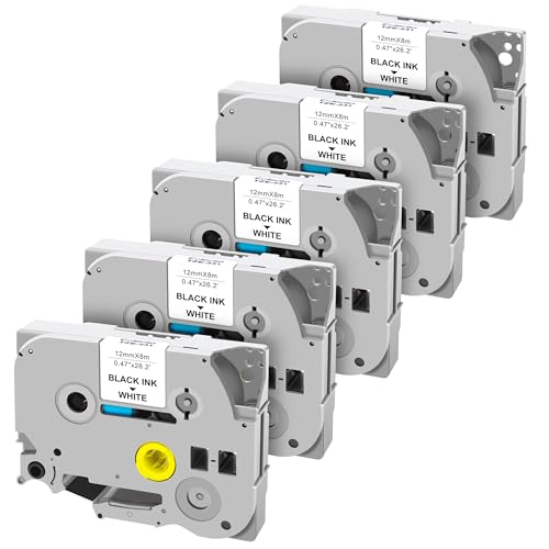 Coloran TZE231 TZE-231 kompatible für Brother P-Touch Bänder TZ231 TZ-231 für PT-H100LB H107 H105 PT-D210 PT-H110 PT-1000 PT-D400 PT-D600VP（5er-Pack von Coloran