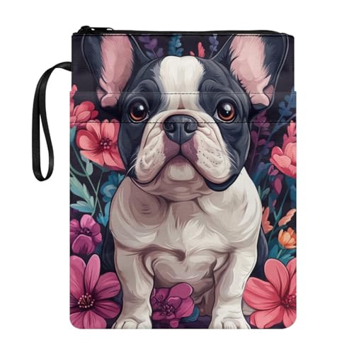 Coloranimal Buchhülle mit Boston Terrier-Aufdruck, mit Reißverschluss, Buchhülle für Hardcover-Taschenbücher, wasserdichte Tasche, Schutz mit Reißverschluss-Vordertasche, Schutzhülle für Schule Coloranimal Buchhülle mit Boston Terrier-Aufdruck, mit Reißverschluss, Buchhülle für Hardcover-Taschenbücher, wasserdichte Tasche, Schutz mit Reißverschluss-Vordertasche, Schutzhülle für Schule von Coloranimal