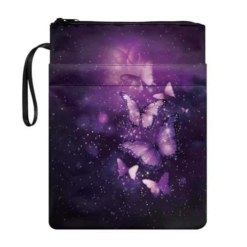 Coloranimal Buchhülle mit Schmetterlings-Aufdruck, mit Reißverschluss, Buchtasche für Hardcover, modische Tasche mit Vordertaschen, stilvoll, leicht, für Jungen, Mädchen, Damen, Herren, Taschenbuch Coloranimal Buchhülle mit Schmetterlings-Aufdruck, mit Reißverschluss, Buchtasche für Hardcover, modische Tasche mit Vordertaschen, stilvoll, leicht, für Jungen, Mädchen, Damen, Herren, Taschenbuch von Coloranimal