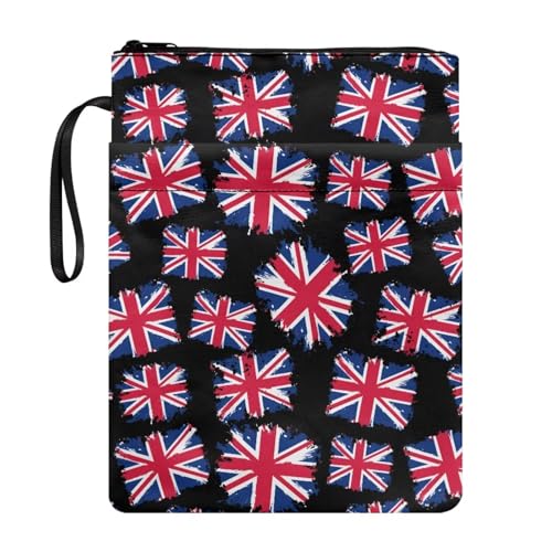 Coloranimal Buchhülle mit Union-Jack-Aufdruck, Buchhülle, Tasche für Taschenbücher, Hardcover, Aufbewahrung, Tragetasche, modisch, leicht, Schüler, Schulanfang, Taschenbuchhülle Coloranimal Buchhülle mit Union-Jack-Aufdruck, Buchhülle, Tasche für Taschenbücher, Hardcover, Aufbewahrung, Tragetasche, modisch, leicht, Schüler, Schulanfang, Taschenbuchhülle von Coloranimal