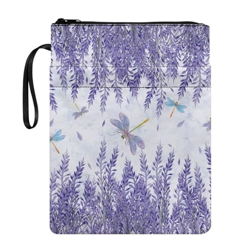 Coloranimal Buchumschlag mit Libellen-Druck, mit Reißverschluss, Tasche für Taschenbuch, Hardcover, Buchliebhaber, Geschenke, tragbare Schultasche mit Vordertaschen, Aufbewahrungstasche Coloranimal Buchumschlag mit Libellen-Druck, mit Reißverschluss, Tasche für Taschenbuch, Hardcover, Buchliebhaber, Geschenke, tragbare Schultasche mit Vordertaschen, Aufbewahrungstasche von Coloranimal