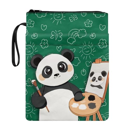 Coloranimal Niedliche Panda-Cartoon-Buchhülle mit Reißverschluss, Buchtasche, Schutzhülle für Taschenbuch, Hardcover, passend für die meisten Taschenbücher, modische Aufbewahrungstasche für den Coloranimal Niedliche Panda-Cartoon-Buchhülle mit Reißverschluss, Buchtasche, Schutzhülle für Taschenbuch, Hardcover, passend für die meisten Taschenbücher, modische Aufbewahrungstasche für den von Coloranimal
