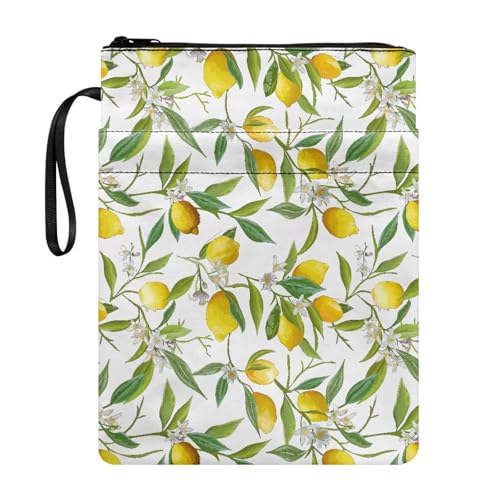 Coloranimal Schutzhülle mit Zitronenmuster und Reißverschluss, für Liebhaber, Geschenke, Schutztasche für Taschenbuch, Hardcover, passend für die meisten Taschenbücher, modische Schultasche Coloranimal Schutzhülle mit Zitronenmuster und Reißverschluss, für Liebhaber, Geschenke, Schutztasche für Taschenbuch, Hardcover, passend für die meisten Taschenbücher, modische Schultasche von Coloranimal