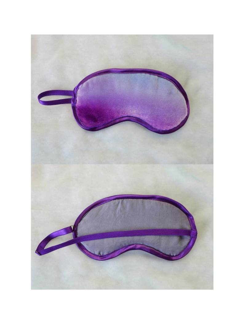 Handbemalte Augenmasken Aus Samt in Den Farben Magenta, Granat, Rosine, Weinrot, Veridiangrün, Petrol, Kobalt, Verstellbares Band, Versandfertig von Colorbloom