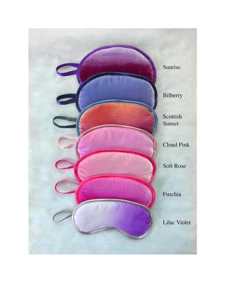 Schlafmaske Handbemalt Aus Samt, Verschiedene Farben, Verstellbarer Riemen, Geschenke, Versandfertig, Uk von Colorbloom