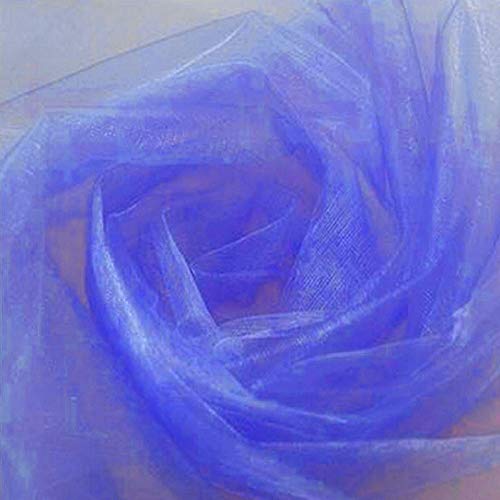 Colorful Home Decor Modestoff universal Stoff 500cm x 48cm Organza Dekostoff Transparent - Hauch Zart - für Hochzeit Party Dekoration_Colorful (Blau) von Colorful Home Decor