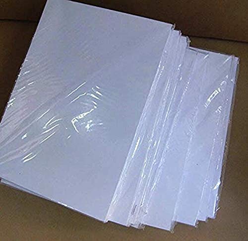 20 Blatt Laserdrucker Wasserschiebefolie Weiß DIN A4 (210 x 297mm) Weiß Base Printable Decal Papier Wasser Transfer Folie von Colorful Hydrographics Coating