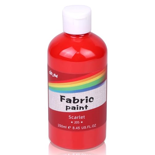 Colorful 250ml Fabric Paint-Scarlet von Colorful