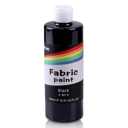 Colorful 500ml Fabric Paint-Black von Colorful