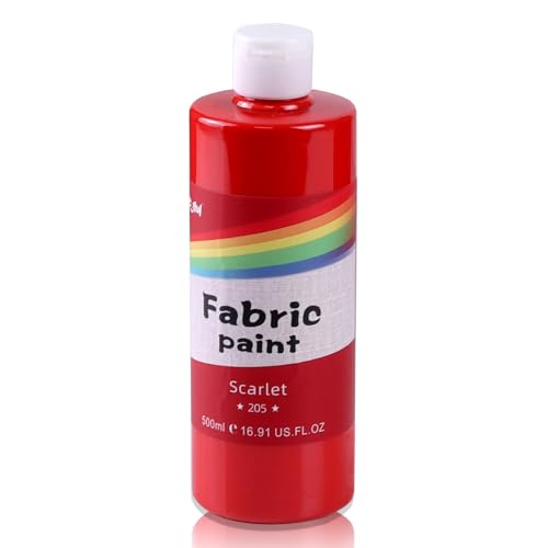 Colorful 500ml Fabric Paint-Scarlet von Colorful