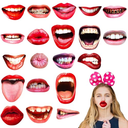 Colorich 20 Stück Fotobox Accessoires Geburtstag Hochzeit, Lustige Lippen Mund Fotoautomaten Handheld Party Selfie Zubehör, DIY Fotorequisiten Set für Karneval, Weihnachten, Halloween Colorich 20 Stück Fotobox Accessoires Geburtstag Hochzeit, Lustige Lippen Mund Fotoautomaten Handheld Party Selfie Zubehör, DIY Fotorequisiten Set für Karneval, Weihnachten, Halloween von Colorich ㅤ