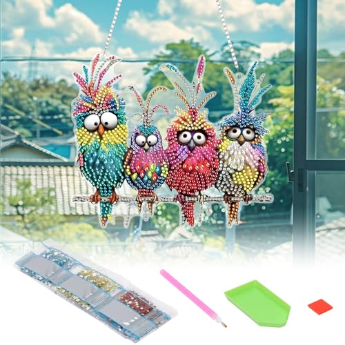 Colorich Diamond Painting Frühling, Vogel Diamant Painting Fensterdeko Hängend, Basteln Kinder Erwachsene, für Kreative Geschenk von Colorich ㅤ