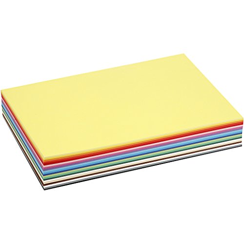 Colortime Bastelkarton, verschiedene Farben,180 g - A4 21x30 cm, 20 verschieden Farben, 30Bl. sort von Colortime