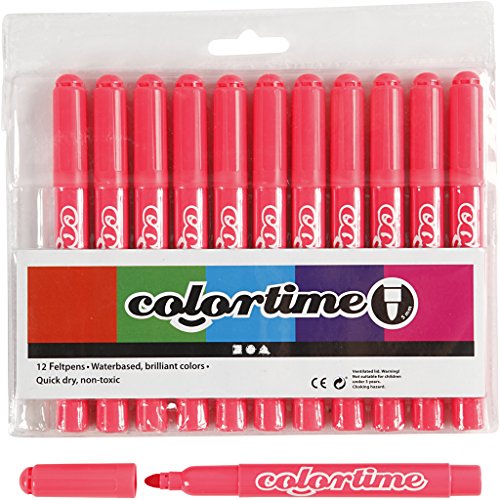 Colortime Marker, Pink, 12 Stück von Colortime