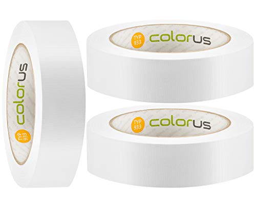 Colorus 3 x Putzband PVC PLUS | Bautenschutz-Klebeband 30 mm x 33 m weiß quergerillt | Fensterband mit UV-Beständigkeit | Leicht abreißbar | Robustes Abdeckband für Innen und Außen Colorus 3 x Putzband PVC PLUS | Bautenschutz-Klebeband 30 mm x 33 m weiß quergerillt | Fensterband mit UV-Beständigkeit | Leicht abreißbar | Robustes Abdeckband für Innen und Außen von Colorus