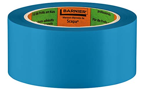 Colorus Barnier PVC Putzerband Holz | Holz Schutzband 50 mm 33 m blau glatt | Barnierband für lackiertes und grundiertes Holz | Klebeband für Innen und Außen | Klebeband Putzerband von Colorus