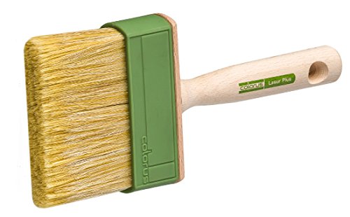Colorus Lasurpinsel 3 x 10 cm – Premium Flächenstreicher Pinsel mit Naturborstenmischung für Lasuren – geeignet für dünnflüssige Lasuren, Holzöle und Dickschichtlasuren von Colorus