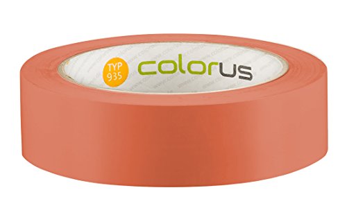 Colorus PVC Putzband PLUS | Putzerband 30 mm 33 m orange glatt | PVC Abklebeband für glatte und leicht raue Untergründe | PVC Klebeband für Innen und Außen | Rotes Klebeband UV-beständig von Colorus