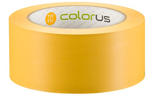 Colorus PVC Putzband PLUS | Putzerband 50 mm 33 m gelb gerillt | PVC Abklebeband für glatte und leicht raue Untergründe | PVC Klebeband für Innen und Außen | Gelbes Klebeband UV-beständig Colorus PVC Putzband PLUS | Putzerband 50 mm 33 m gelb gerillt | PVC Abklebeband für glatte und leicht raue Untergründe | PVC Klebeband für Innen und Außen | Gelbes Klebeband UV-beständig von Colorus