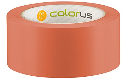 Colorus PVC Putzband PLUS | Putzerband 50 mm 33 m orange glatt | PVC Abklebeband für glatte und leicht raue Untergründe | PVC Klebeband für Innen und Außen | Rotes Klebeband UV-beständig von Colorus