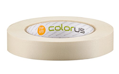 Colorus Premium Malerkrepp PLUS | Malerband Krepp 19 mm x 50 m | Kreppband Klebeband UV beständig | Abklebeband für glatte und leicht raue Untergründe | Innen, Wasserfest | Malerkreppband von Colorus