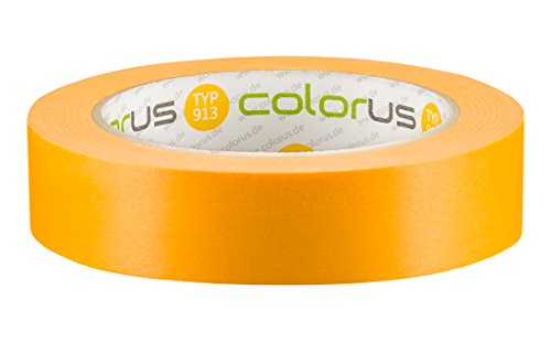 Colorus Profi Maler-Goldband 25 mm x 50 m Soft Tape Klebeband | Malerband-Klebeband für scharfe Kanten beim Streichen und lackieren | Für glatte und leicht strukturierte Untergründe Colorus Profi Maler-Goldband 25 mm x 50 m Soft Tape Klebeband | Malerband-Klebeband für scharfe Kanten beim Streichen und lackieren | Für glatte und leicht strukturierte Untergründe von Colorus