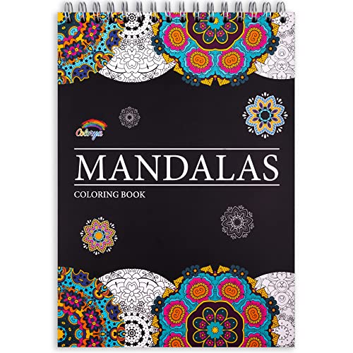 Colorya Mandala Malbuch für Erwachsene – Entspannendes A4 Anti-Stress Ausmalbuch – Spiral-Malbücher mit Künstlerpapier, ohne Durchdrücken - Mandalas für Erwachsene von Colorya