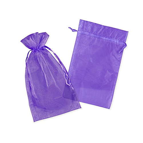 Colour-Bags Tragetaschen 50x Organzasäckchen VIOLETT | 20 x 30 cm | Organzabeutel | Schmuckbeutel | Geschenkbeutel | Säckchen Beutel für Geschenke | Gastgeschenke | Hochzeit von Colour-Bags Tragetaschen