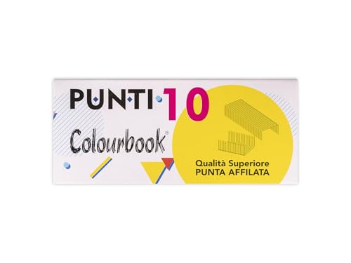 Colourbook - Heftklammern für Hefter, 10.000 Heftklammern für Büros und Schulen, langlebiges verzinktes Metall, Meißelspitze für einfaches Einführen, Punkte 10, verzinkter Stahl von Colourbook
