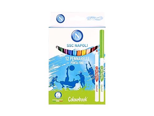 Colourbook Napoli Filzstifte, waschbar, für Kinder, 12 Farben, Spitze 2,9 mm von Colourbook