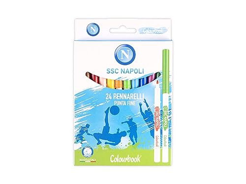 Colourbook Napoli Filzstifte, waschbar, für Kinder, 24 Farben, Spitze 2,9 mm von Colourbook