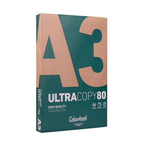 Colourbook UltraCopy80 Multifunktions-Druckpapier, A3, 80 g/m², 1 Ries à 500 Blatt von Colourbook