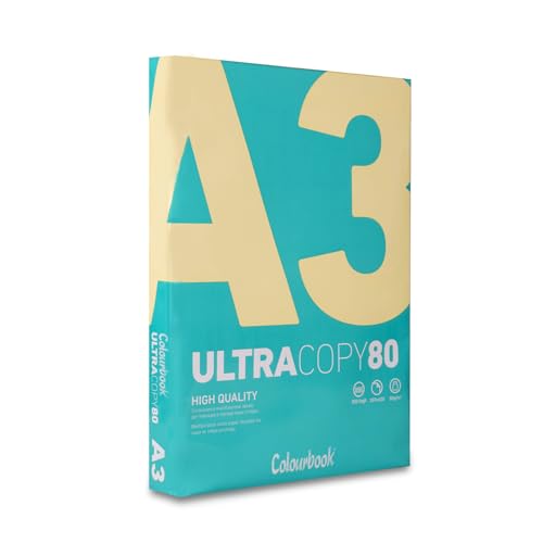 Colourbook UltraCopy80 Multifunktions-Druckpapier, A3, 80 g/m², 1 Ries à 500 Blatt Colourbook UltraCopy80 Multifunktions-Druckpapier, A3, 80 g/m², 1 Ries à 500 Blatt von Colourbook