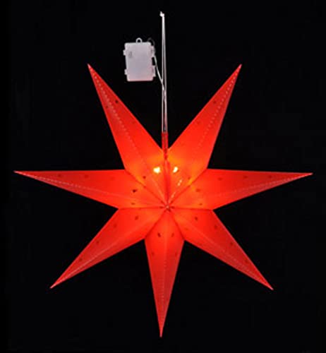 LED Stern Weihnachtsstern Adventsstern 60 x 60 cm - Außenbereich Aussen groß Kunststoff (mit Timer-Funktion) (rot) von Colours-Manufaktur