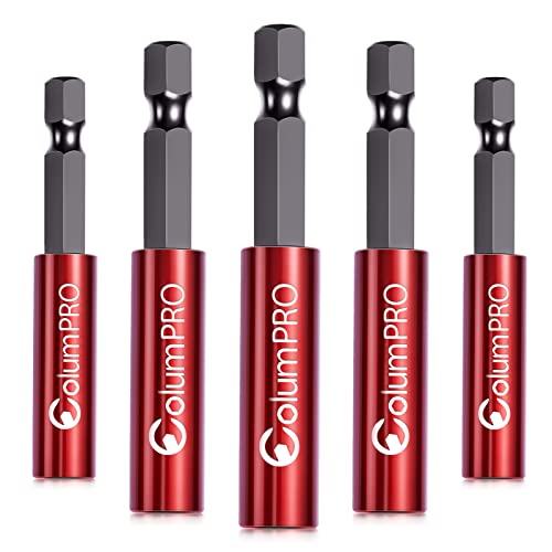 ColumPRO 5 Stück 0,6 cm starker magnetischer 1/4 zoll Verlängerungs-Bithalter, Sechskantschaft S2 Stahl magnetisch, Schraubendreher-Verlängerung, Schnellwechsel-Sechskantschaft-Set ColumPRO 5 Stück 0,6 cm starker magnetischer 1/4 zoll Verlängerungs-Bithalter, Sechskantschaft S2 Stahl magnetisch, Schraubendreher-Verlängerung, Schnellwechsel-Sechskantschaft-Set von ColumPRO