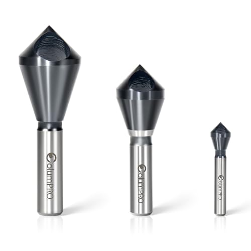ColumPRO Kobalt-Kegelsenker-Fasenwerkzeug-Set, TiAlN-beschichtet, strapazierfähig, M35, 90-Grad-Senker-Bits für Metall, Edelstahl, Kupfer, Holz, Faserplatten, 2-5,10-15,15-20 mm, 1/4-Zoll-3/4 Zoll, ColumPRO Kobalt-Kegelsenker-Fasenwerkzeug-Set, TiAlN-beschichtet, strapazierfähig, M35, 90-Grad-Senker-Bits für Metall, Edelstahl, Kupfer, Holz, Faserplatten, 2-5,10-15,15-20 mm, 1/4-Zoll-3/4 Zoll, von ColumPRO