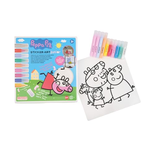 Comansi Junior Sticker Art Peppa Wutz: CREA Ihre eigenen 3D-Aufkleber, Rosa (SA13100) von Comansi
