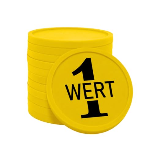 CombiCraft Kunststoff Wertmarken Chips 1 Wert-Aufrduck - 100 Stück - 29 mm Durchmesser - Ideal als Zahlungsmittel für Veranstaltungen CombiCraft Kunststoff Wertmarken Chips 1 Wert-Aufrduck - 100 Stück - 29 mm Durchmesser - Ideal als Zahlungsmittel für Veranstaltungen von CombiCraft