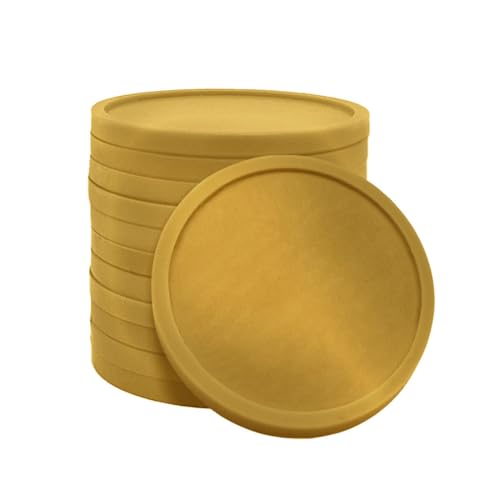 CombiCraft Kunststoff Wertmarken oder Pfandmarken Gold - Packung mit 100 Stück - 29mm Durchmesser - Ideal für Gastronomie, Events und Firmenkatinen von CombiCraft