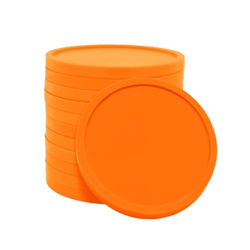 CombiCraft Kunststoff Wertmarken oder Pfandmarken Orange - Packung mit 100 Stück - 29mm Durchmesser - Ideal für Gastronomie, Events und Firmenkatinen von CombiCraft