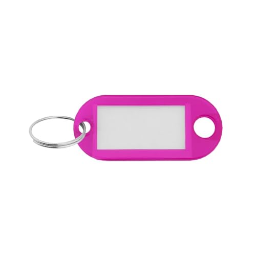 CombiCraft Schlüsseletiketten 48x22mm Aktionsmodell, rosa, 100 Stück, Etiketten für Schlüssel mit Papier zum Personalisieren, beschreibbar mit Stift, Bleistift oder Stift von CombiCraft
