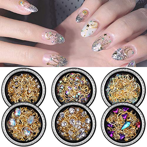 3D-Edelstein-Nagel-Geschenke für Nageldekoration, 6 Metall-Boxen, Sterne, Monde, Dreiecke, Diamanten, für Nageldekoration, Nagelkunst, Nagelkunstbedarf 3D-Edelstein-Nagel-Geschenke für Nageldekoration, 6 Metall-Boxen, Sterne, Monde, Dreiecke, Diamanten, für Nageldekoration, Nagelkunst, Nagelkunstbedarf von Comdoit