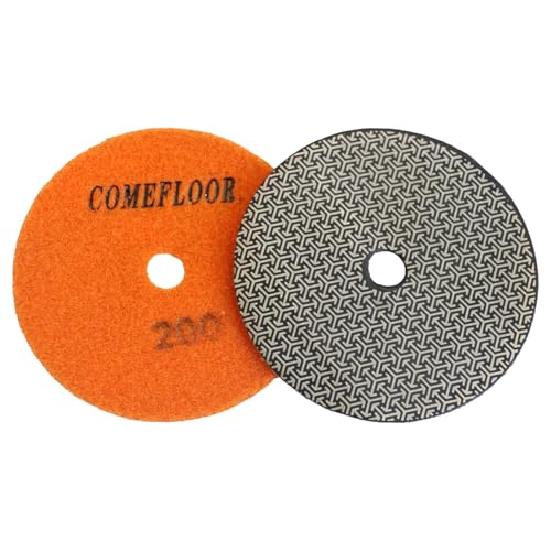 Diamant-Polierpads, 10,2 cm, galvanisiertes Schleifpapier, Klett-Rückseite für Glas, Beton, Marmor, Stein, Granit, Schleifen, Polieren, Körnung 200#, 4 Stück Diamant-Polierpads, 10,2 cm, galvanisiertes Schleifpapier, Klett-Rückseite für Glas, Beton, Marmor, Stein, Granit, Schleifen, Polieren, Körnung 200#, 4 Stück von ComeFloor