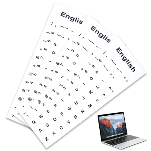 3PCS -Tastaturaufkleber, Computer -Tastatur -Aufkleber Buchstaben Weißer Hintergrund mit schwarzem Schriftzug für Computer -Laptop -Notebook -Desktop, Buchstaben 3PCS -Tastaturaufkleber, Computer -Tastatur -Aufkleber Buchstaben Weißer Hintergrund mit schwarzem Schriftzug für Computer -Laptop -Notebook -Desktop, Buchstaben von Comebachome
