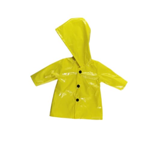 Comebachome 18 Zoll Puppen Regenmantel, amerikanische Puppe Kleidung gelbe Regenjacke geeignet für 18 Zoll Mädchen Puppen geeignet von Comebachome