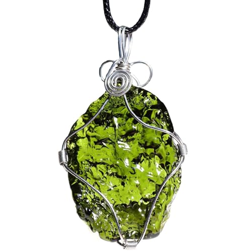 Comebachome Moldavit -Halskette, unregelmäßige Glas -Schimmelpilzkristallkette, heilender Meteoritenstein -Anhänger für Männer Frauen Comebachome Moldavit -Halskette, unregelmäßige Glas -Schimmelpilzkristallkette, heilender Meteoritenstein -Anhänger für Männer Frauen von Comebachome