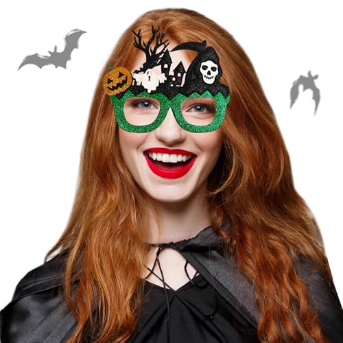 Halloween -Sonnenbrille, Glitzer sattliche Reaper Haunted House Brille Frames mit flexiblen Bein Halloween -Party -Gefälligkeiten für Cosplay- und Foto -Requisiten, Grün, Partydekorationen, Gunst Halloween -Sonnenbrille, Glitzer sattliche Reaper Haunted House Brille Frames mit flexiblen Bein Halloween -Party -Gefälligkeiten für Cosplay- und Foto -Requisiten, Grün, Partydekorationen, Gunst von Comebachome