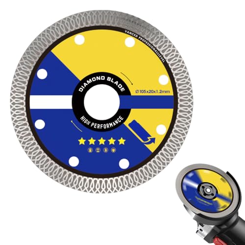 Diamant Trennscheiben 105 mm, Extra Dünne Diamantscheibe, Trennscheibe Feinsteinzeug Diamantscheibe für Fliesen, Keramik, Marmor, für Winkelschleifer und Flex (1pcs) von ComedyKing