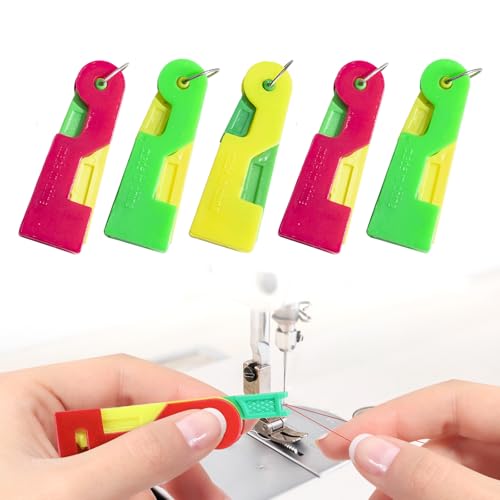Nadeleinfädler, Einfädler für Nadeln, Stickmaschine für Nähmaschinen, Nähnadeln Einfädler, Nähmaschinen Zubehör Fadeneinfädler für Nadeln Threading Tool für Handnähen (5pcs) von ComedyKing